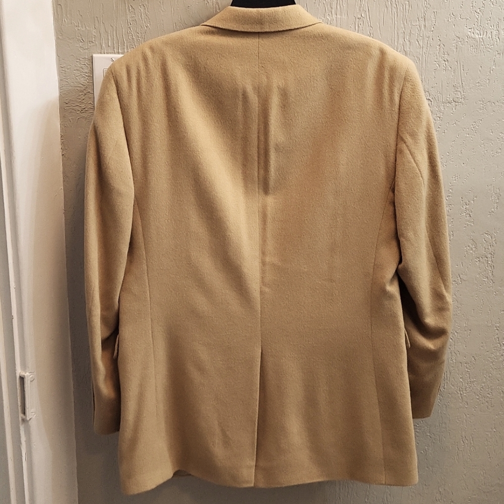 Jos A Bank 100% Camel Hair Blazer Jacket Soort Coat 40 Long - Picture 7 of 12